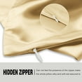 thumbnail image 3 of SUSIELADY Satin Pillowcases Queen Size Set of 2 Cooling Silk-Like Soft Pillow Covers with Hidden Zipper Envelope Closure for Men & Women, 20" x 30", Champagne, 3 of 6