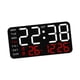 thumbnail image 5 of Reloj despertador digital con fecha y temperatura para dormitorio, sala de estar y escritorio. Blanco con luz roja., 5 of 9