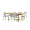 thumbnail image 2 of Amazonia Messien 9- Piece Teak Wood Outdoor Dining Set White, 2 of 8