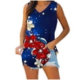 thumbnail image 6 of QUNYINEY Womens Tank Tops Independence Day Summer Long Tops V Neck Loose Fit Sleeveless Casual Patriotic Shirts for Women, 6 of 6