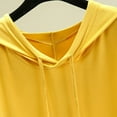 thumbnail image 4 of Hoodies for Women Pattern Tops Large Shirt Womens Heavy Sweatshirts Hoodie Color Lady Casual Top Ladies Fancy Sweatshirt Mens Insulated Hoodie Zip up No Hood Ladies Solid Fashion Apparel Yellow XL, 4 of 5