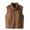 Dark Brown, variant on Hotiary Toddler Boys Girls Sleeveless Fleece Jacket Baby Solid Stand Collar Windproof Zipper Thicken Warm Vest Outerwear Kids Winter Waistcoat for 4-12 Years
