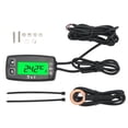 thumbnail image 2 of Digital Thermometer, 3 in 1 Voltage Reminder Simple Installation Motorcycle Meter Practical with Green Backlight for ATV, 2 of 7