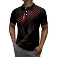 thumbnail image 1 of PEASKJP Polo pour Hommes Séchage Rapide Léger Mode Décontracté Col, Rouge G, 1 of 4