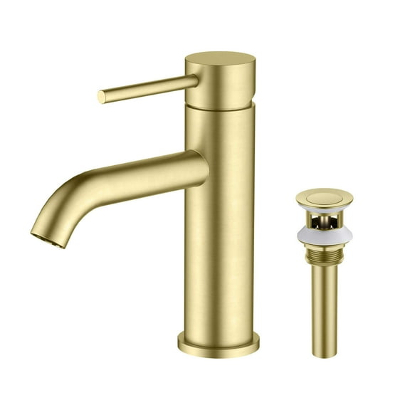 Kibi Single Handle Bathroom Sink Faucet with Pop Up Drain