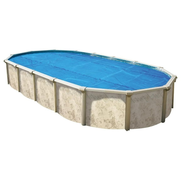 12' x 24' Premium Blue Oval Solar Pool Cover 12 Mil for Solar Heating Above Ground Pools and Inground Pools