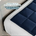thumbnail image 4 of Bare Home 25 lbs Weighted Blanket for Adults - 80" x 87" - Minky Fleece, Dark Blue, 4 of 10
