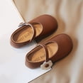 thumbnail image 7 of Kureaily Autumn Girls Shoes Flat Lightweight Solid Color Flower Hook Loop Dress Shoes Simple Style Girly Boots for Girls Girl Shoes Size 12 5-5.5 Years, 7 of 7