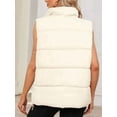 thumbnail image 4 of Chaleco Acolchado para Mujer, Abrigos de Abrigo, Chaquetas y Abrigos con Bolsillos. Albaricoque M, 4 of 8