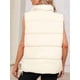 thumbnail image 4 of Chaleco Acolchado para Mujer, Abrigos de Abrigo, Chaquetas y Abrigos con Bolsillos. Albaricoque M, 4 of 8
