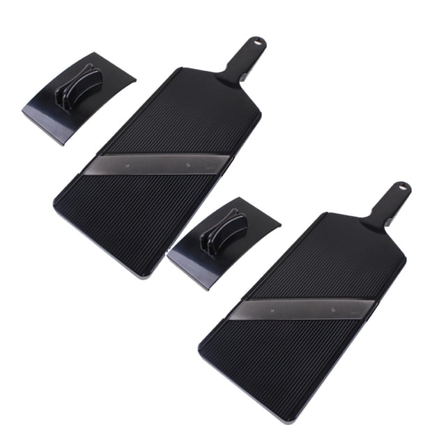 Oleegame 2PC Potato Fry Cutter Cabbage Slicer WideFluffy With Sharp Sharp Slice Whole Half With Holder,Slicer For Kitchen Stainless Steel Slice Or Vegetable Chopper Fruit Slicer Black