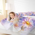 thumbnail image 4 of Homewish Rustic Vibrant Groovy Bedding Comforter Set, Kawaii Butterfly Twin Comforter Sets, Purple Oil Printing Reversible Bedding Set, Super Cozy Room Decor, 2-Piece, 4 of 8