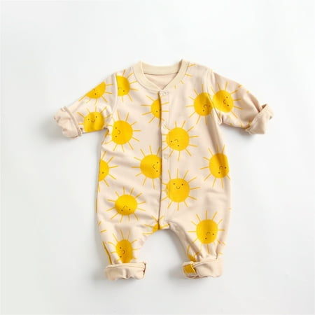 

TOWED22 Long Sleeve Onesie Baby Boy Girl Clothes Striped T Shirt Romper Oversized Sweatshirt Romper Toddler Long Sleeve Onesie Outfit Khaki
