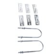 thumbnail image 4 of Antenna Mast Clamp Strong and Secure, Versatile Mounting, All Weather, Easy Installation for Mast with Double Antenna Mast Clamp Kit Iron V Jaw Block, U, 4 of 8