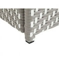 thumbnail image 4 of FOA Azur Outdoor Aluminum & Wicker Outdoor Trash Can in Gray 2PC Set, 4 of 13