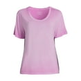 thumbnail image 5 of Time and Tru Women's Washed Scoop Neck Top, 5 of 5