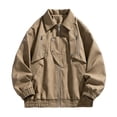 thumbnail image 4 of Zpzdpjkx Mens PU Leather Bomber Jacket Lapel Collar Multi Zipper Pockets Soft Texture Daily Street Fashion Casual Lightweight City Skate Vacation Jackets for Men, 4 of 5