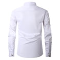thumbnail image 4 of TANSILING Men's French Cuff Dress Shirt with Free Cufflinks, Formal Long Sleeve Tuxedo Shirt, 4 of 7
