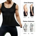 thumbnail image 4 of Pop Closets Compression Shirt for Men Slimming Undershirt Body Shaper Tank Top for Gynomastica Sleeveless Shapewear Vest for Gym Fitness Outdoor, 4 of 7