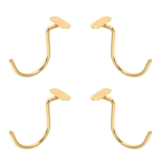 Pack of 4pcs Small Brass Table Hook Hangers Holders (Side Mount) for Billiard Ball Rack Resting