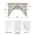 thumbnail image 5 of Farmhouse Boho Swag Valances for Windows, Small Curtains Drapes, Vintage Farmhouse Bohemia Pattern Art Kitchen Window Curtains Over Sink Window Treatment Valance for Bedroom/Bathroom 56"x36", 5 of 5