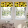 thumbnail image 2 of LALILO Kitchen Curtain Valance Halloween Theme Halloween Rod Pocket Window Curtain 52"x 18" Set of 2, 2 of 7