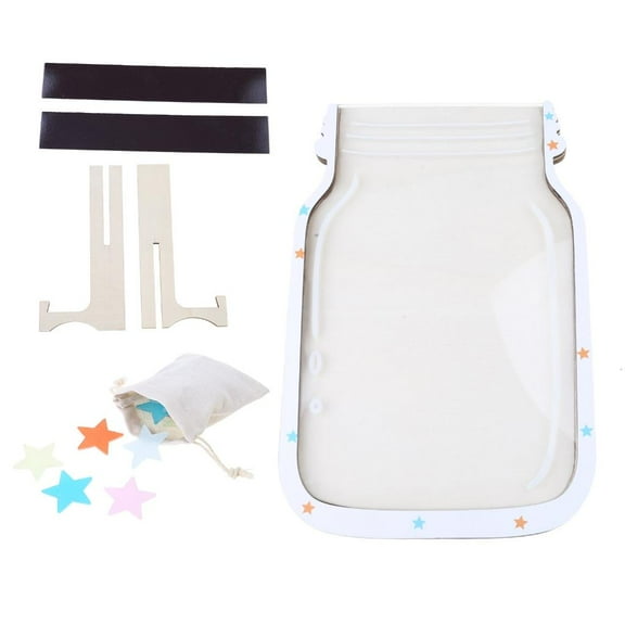 WE-POLUJ Classroom Reward Jar with 30 Star Tokens Good Behaviour Chart Reward Jar
