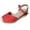 Red, variant on Modisza Women Espadrilles Wedge Sandals Summer Casual Walking Sandal Closed Toe Arch Support Shoes with Buckles Ankle Strap Black Size 5.5