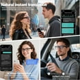 thumbnail image 6 of AI Smart Wireless Bluetooth Translation Glasses for Men/Women, Real-Time 138+ Languages Translator, Speakers & Bluetooth, Travel, Sports, Driving, Business, Clear, Glasses, 6 of 9