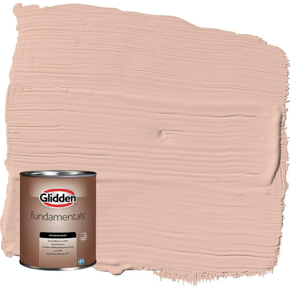 Glidden Fundamentals Adorable / Orange Flat Exterior Paint, 1 Quart