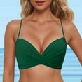 thumbnail image 2 of MKLEKYY Trajes De Baño Mujer 2 Piezas Women Back Stainless Steel Hooks Swimwear Tops Underwire Full Coverage Bikini Top Push Up Swim Crop Top Tie Back Bathing Suit Tops, 2 of 5