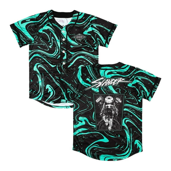 Slander Baseball Jersey Shirt Fashion V-Neck Short Sleeve Women Men Baseball Uniform
