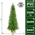 thumbnail image 3 of Fraser Hill Farm Boxwood Decorative Tree in Burlap Bag, 3 Feet Tall | Artificial Tree Makes Perfect Porch Decoration | Holiday Decoration for Indoor and Covered Outdoor Use | FFBXPT036-0GR, 3 of 6