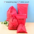 thumbnail image 2 of Bolsa con cordón de 5 uds, bolsa de almacenamiento impermeable para artículos de tocador, bolsa de embalaje, 2 of 8