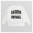 thumbnail image 4 of Women's Gameday Couture  White Las Vegas Raiders Oversized Faded Formation Premium Fleece Pullover Sweatshirt, 4 of 4