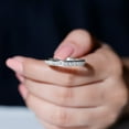 thumbnail image 3 of Empire Jewelry 14K Silver Moissanite Oval Round 2.30 Ct Diamond Ring - Eternity Anniversary Bands - Engagement Wedding White Diamond Ring - 9th Year Anniversary Gifts for Her - Casual Stacking Ring, 3 of 5
