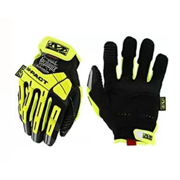 Mechanix Wear Size 9 Hi-Viz Yellow M-Pact CR5 Full Finger Tredry Ad Amortex Anti-Vibratin Gloves With Hook And Loop Cuff