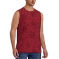 thumbnail image 2 of Haiem Men's Christmas Red Snowflakes Print Tank Tops Summer Sleeveless Cut Off Workout T-Shirts Fitness Vest Athletic Undershirts-X-Large, 2 of 8