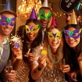 thumbnail image 5 of 196pcs Mardi Gras Party Kit: Beads, Masks & Decorations - Reusable for Parades, Masquerade Balls, 5 of 6