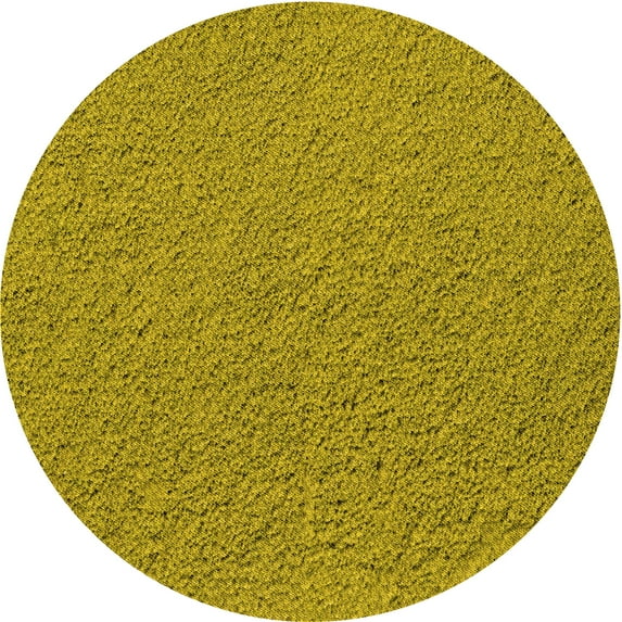 Ahgly Company Indoor Round Patterned Dark Yellow Green Area Rugs, 3' Round