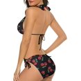 thumbnail image 3 of NICKSUN Women's Bikini Sets, Cute Print Two Piece Bathing Suits Sexy Halter Padded Bikini Swimsuits, 3 of 6