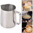 thumbnail image 3 of Jarras de café expreso al vapor 12 OZ / 350ml, jarra de espuma de acero inoxidable con escala de medición Adepaton Vasos y Copas, 3 of 9
