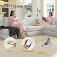 thumbnail image 5 of 118" Cloud Modular Sectional Couch - 6 in 1 Boneless Memory Foam Sofa, L-Shaped Big Comfy Corduroy Couches, Convertible Sleeper Sofa Bed for Living Room, No Assembly Required, DIY Combination (White), 5 of 8