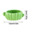 thumbnail image 2 of Cactus Shape Ceramic Pet Bowl Durable Hamster Food Dish For Small Animals Indoor Feeding Solution, 2 of 3