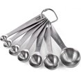 thumbnail image 1 of Measuring Spoons:18/8 Stainless Steel Measuring Spoons Set Of 7 Piece: 1/8 Tsp, 1/4 Tsp, 1/2 Tsp, 3/4 Tsp, 1 Tsp, 1/2 Tbsp & 1 Tbsp Dry And Liquid Ing, 1 of 5