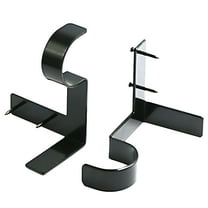 XIBUFE No Drill Curtain Rod Brackets,Curtain Rod Holders No Drilling,Easy Install Friendly Nailless Quick Hang Tap in Curtain Rod Hooks,2 Pack