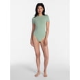 thumbnail image 2 of No Boundaries Cotton Stretch Jersey T-Shirt Bodysuit, Women’s XS-3XL, 2 of 5