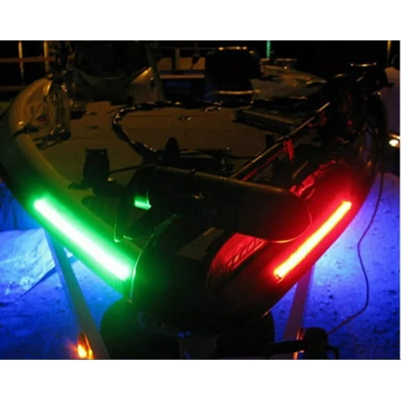 2x 12" Bow LED WATERPROOF Red Green Navigation Light Marine Boat 12V Running