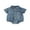 Blue, variant on Licupiee Newborn Baby Boy Girl Summer Denim Button Up Shirt Romper Clothes 3 6 12 18 Months One-Piece Jumpsuits Outfits