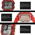 thumbnail image 4 of Reloj Digital Reloj Multifunción para Deportes Al Aire Libre Reloj Cronógrafo Impermeable Cuadrado Luminoso a la Moda para Mujeres y Hombres ANGGREK  Otros, 4 of 8